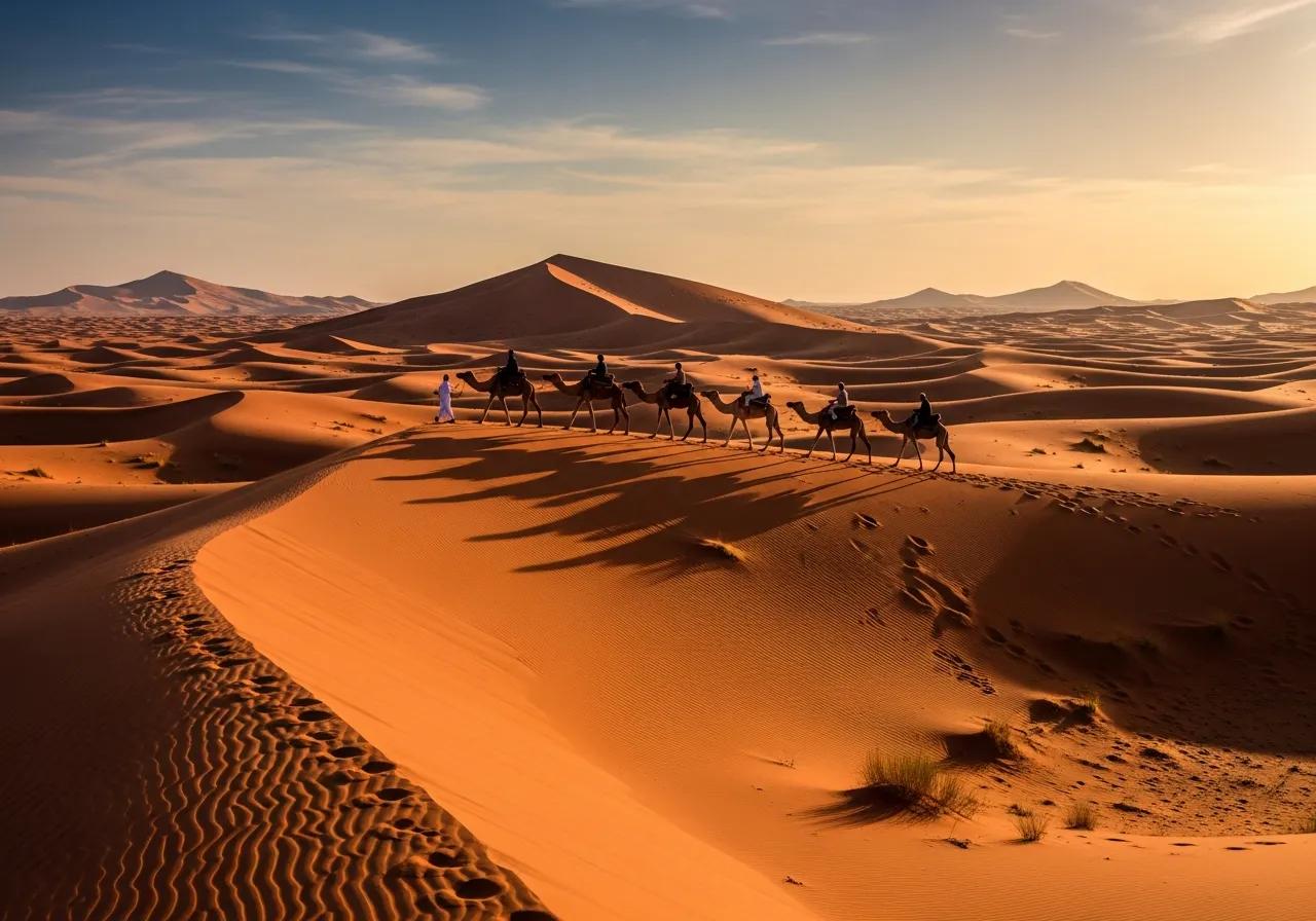 Camel Riding in Dubai Morning